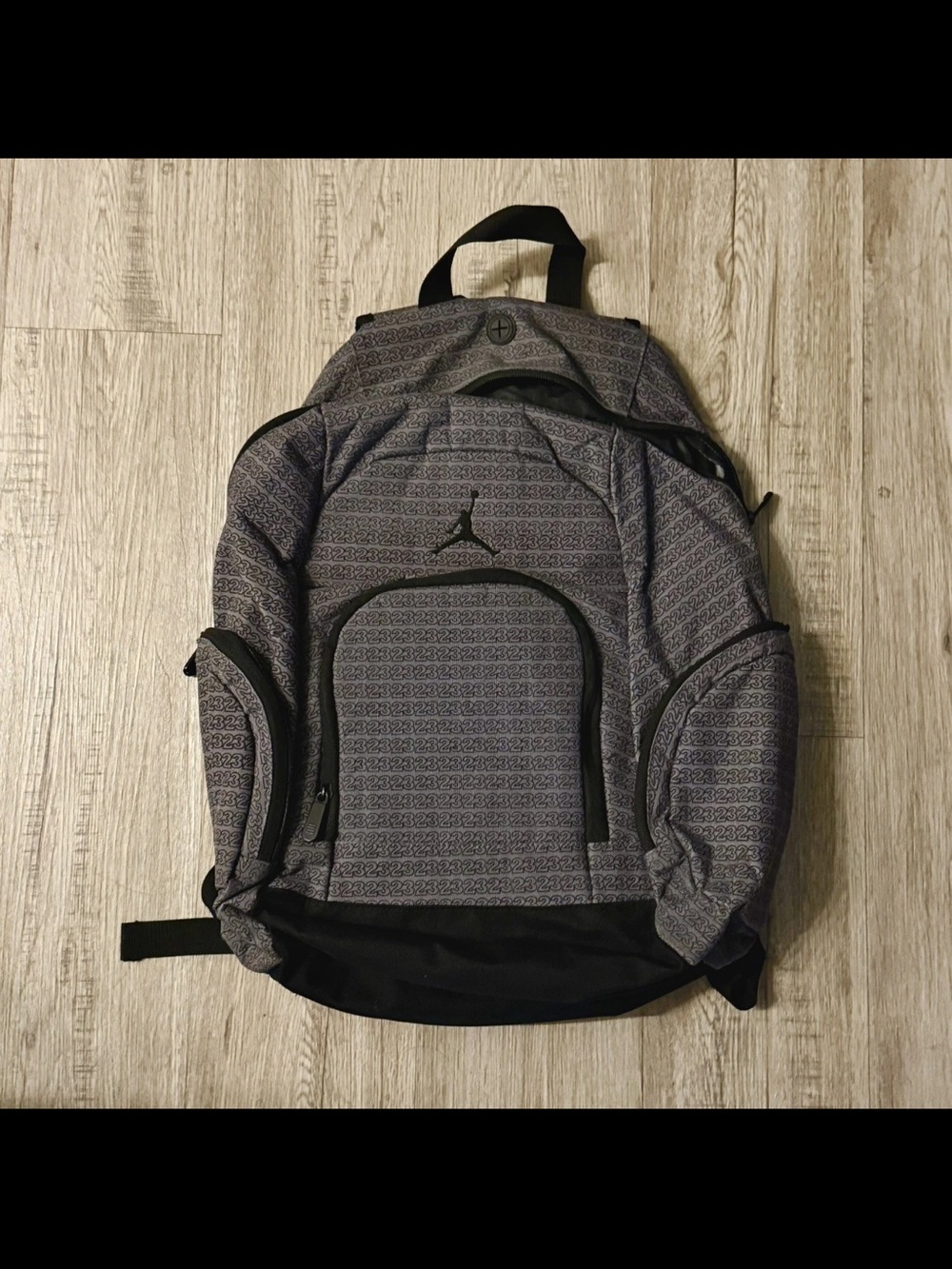Jordan Gray Patterned Men's Backpack with Black Accents
